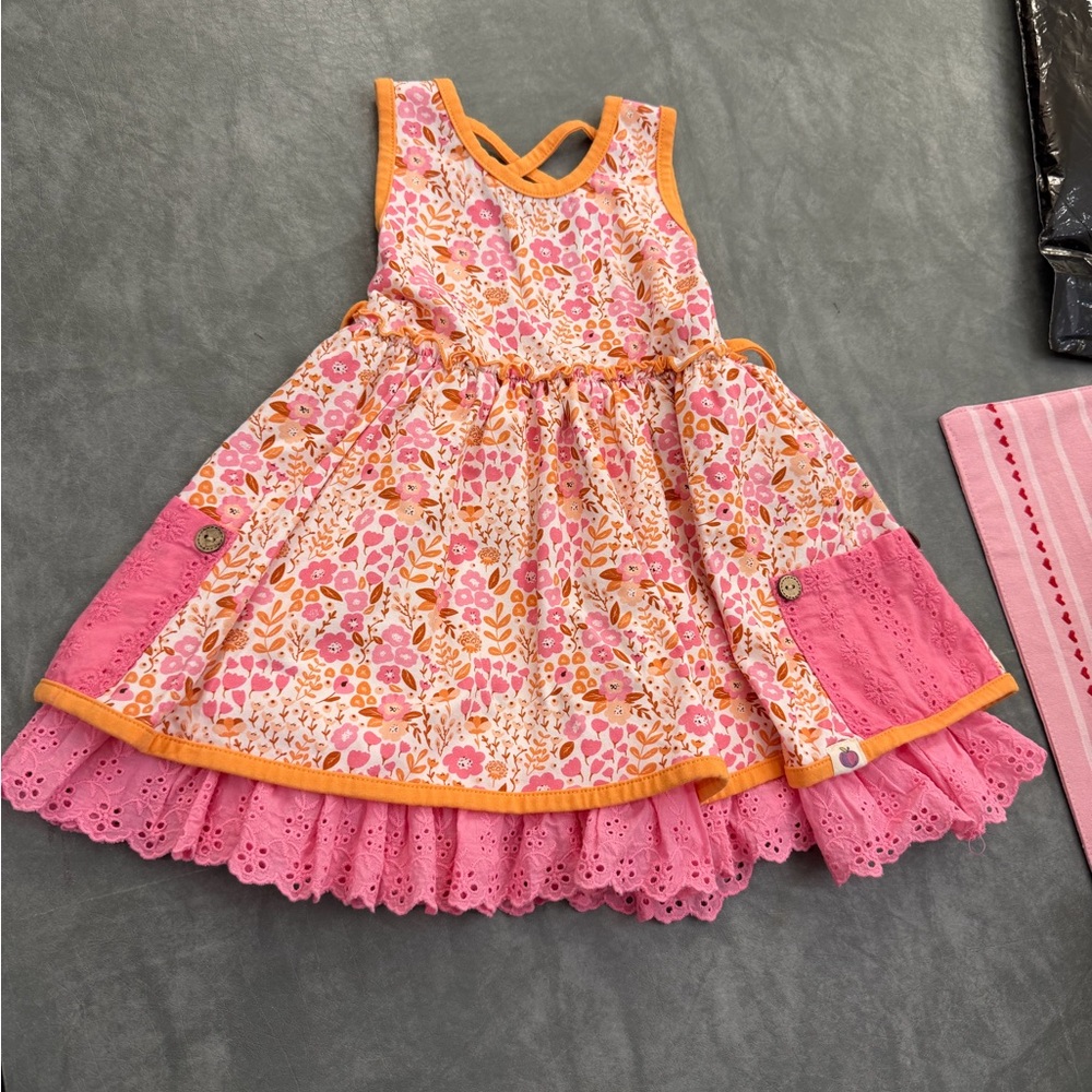 Cheeky Plum Pink and Orange Floral Dress